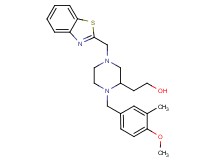 2-[4-(1,3-benzothiazol-2-ylmethyl)-1-(4-methoxy-3-methylbenzyl)-2-piperazinyl]ethanol