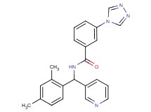N-[(2,4-dimethylphenyl)(3-pyridinyl)methyl]-3-(4H-1,2,4-triazol-4-yl)benzamide