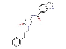 N-[5-oxo-1-(3-phenylpropyl)-3-pyrrolidinyl]-1H-indole-6-carboxamide