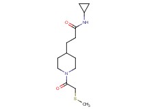 N-cyclopropyl-3-{1-[(methylthio)acetyl]-4-piperidinyl}propanamide
