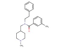 3-methyl-N-[(1-methyl-4-piperidinyl)methyl]-N-(2-phenylethyl)benzamide