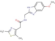 2-(2,5-dimethyl-1,3-thiazol-4-yl)-N-[(5-methoxy-1H-benzimidazol-2-yl)methyl]acetamide