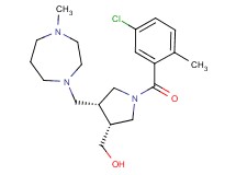 {(3R*,4R*)-1-(5-chloro-2-methylbenzoyl)-4-[(4-methyl-1,4-diazepan-1-yl)methyl]pyrrolidin-3-yl}methanol