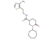 1-cycloheptyl-N-[2-(4-methyl-1,3-thiazol-5-yl)ethyl]-6-oxo-3-piperidinecarboxamide