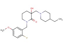 3-[(4-ethylpiperidin-1-yl)methyl]-1-(2-fluoro-5-methoxybenzyl)-3-hydroxypiperidin-2-one