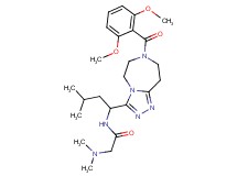 N~1~-{1-[7-(2,6-dimethoxybenzoyl)-6,7,8,9-tetrahydro-5H-[1,2,4]triazolo[4,3-d][1,4]diazepin-3-yl]-3-methylbutyl}-N~2~,N~2~-dimethylglycinamide