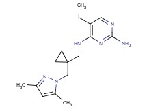 N~4~-({1-[(3,5-dimethyl-1H-pyrazol-1-yl)methyl]cyclopropyl}methyl)-5-ethylpyrimidine-2,4-diamine