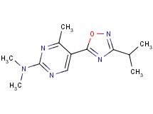 5-(3-isopropyl-1,2,4-oxadiazol-5-yl)-N,N,4-trimethyl-2-pyrimidinamine