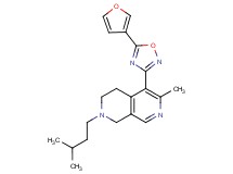 5-[5-(3-furyl)-1,2,4-oxadiazol-3-yl]-6-methyl-2-(3-methylbutyl)-1,2,3,4-tetrahydro-2,7-naphthyridine