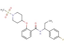 N-[1-(4-fluorophenyl)propyl]-2-{[1-(methylsulfonyl)-4-piperidinyl]oxy}benzamide