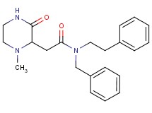 N-benzyl-2-(1-methyl-3-oxo-2-piperazinyl)-N-(2-phenylethyl)acetamide