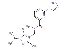 N-[(1-isopropyl-3,5-dimethyl-1H-pyrazol-4-yl)methyl]-N-methyl-6-(4H-1,2,4-triazol-4-yl)pyridine-2-carboxamide