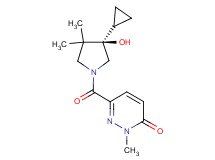 6-{[(3R)-3-cyclopropyl-3-hydroxy-4,4-dimethyl-1-pyrrolidinyl]carbonyl}-2-methyl-3(2H)-pyridazinone