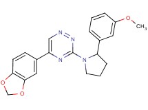 5-(1,3-benzodioxol-5-yl)-3-[2-(3-methoxyphenyl)-1-pyrrolidinyl]-1,2,4-triazine