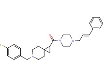 6-(4-fluorobenzyl)-1-({4-[(2E)-3-phenyl-2-propen-1-yl]-1-piperazinyl}carbonyl)-6-azaspiro[2.5]octane