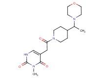 3-methyl-5-(2-{4-[1-(4-morpholinyl)ethyl]-1-piperidinyl}-2-oxoethyl)-2,4(1H,3H)-pyrimidinedione