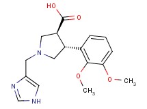 (3S*,4R*)-4-(2,3-dimethoxyphenyl)-1-(1H-imidazol-4-ylmethyl)pyrrolidine-3-carboxylic acid