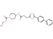 ethyl 4-({3-[5-(4-biphenylyl)-1,3,4-oxadiazol-2-yl]propanoyl}amino)-1-piperidinecarboxylate