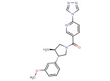 (3R*,4S*)-4-(3-methoxyphenyl)-1-{[6-(4H-1,2,4-triazol-4-yl)pyridin-3-yl]carbonyl}pyrrolidin-3-amine