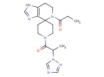 5-propionyl-1'-[2-(1H-1,2,4-triazol-1-yl)propanoyl]-1,5,6,7-tetrahydrospiro[imidazo[4,5-c]pyridine-4,4'-piperidine]