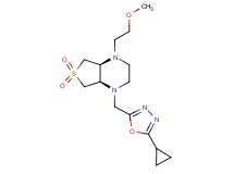 (4aS*,7aR*)-1-[(5-cyclopropyl-1,3,4-oxadiazol-2-yl)methyl]-4-(2-methoxyethyl)octahydrothieno[3,4-b]pyrazine 6,6-dioxide
