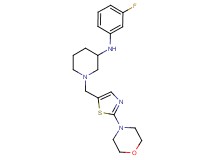 N-(3-fluorophenyl)-1-{[2-(4-morpholinyl)-1,3-thiazol-5-yl]methyl}-3-piperidinamine