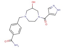 4-{[6-hydroxy-4-(1H-pyrazol-4-ylcarbonyl)-1,4-diazepan-1-yl]methyl}benzamide