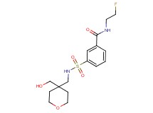 N-(2-fluoroethyl)-3-[({[4-(hydroxymethyl)tetrahydro-2H-pyran-4-yl]methyl}amino)sulfonyl]benzamide