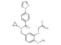 N-{3-[(2-chloro-2-propen-1-yl)oxy]-4-methoxybenzyl}-N-cyclopropyl-4-(1H-pyrazol-1-yl)benzamide