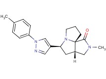 (3aS*,5S*,9aS*)-2-methyl-5-[1-(4-methylphenyl)-1H-pyrazol-4-yl]hexahydro-7H-pyrrolo[3,4-g]pyrrolizin-1(2H)-one