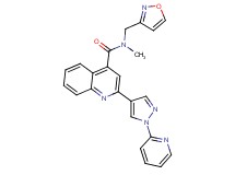 N-(isoxazol-3-ylmethyl)-N-methyl-2-(1-pyridin-2-yl-1H-pyrazol-4-yl)quinoline-4-carboxamide