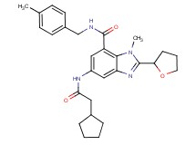 5-[(cyclopentylacetyl)amino]-1-methyl-N-(4-methylbenzyl)-2-(tetrahydro-2-furanyl)-1H-benzimidazole-7-carboxamide