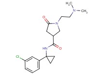 N-[1-(3-chlorophenyl)cyclopropyl]-1-[2-(dimethylamino)ethyl]-5-oxo-3-pyrrolidinecarboxamide