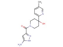 1-[(5-amino-1H-pyrazol-3-yl)carbonyl]-4-(5-methylpyridin-2-yl)piperidin-4-ol