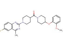 6-fluoro-2-(4-{[4-(2-methoxyphenoxy)-1-piperidinyl]carbonyl}-1-piperidinyl)-4-methylquinazoline