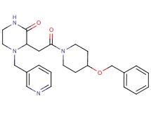 3-{2-[4-(benzyloxy)-1-piperidinyl]-2-oxoethyl}-4-(3-pyridinylmethyl)-2-piperazinone