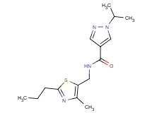 1-isopropyl-N-[(4-methyl-2-propyl-1,3-thiazol-5-yl)methyl]-1H-pyrazole-4-carboxamide