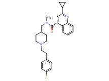 2-cyclopropyl-N-({1-[2-(4-fluorophenyl)ethyl]-4-piperidinyl}methyl)-N-methyl-4-quinolinecarboxamide