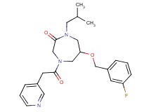 6-[(3-fluorobenzyl)oxy]-1-isobutyl-4-(3-pyridinylacetyl)-1,4-diazepan-2-one