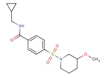 N-(cyclopropylmethyl)-4-[(3-methoxy-1-piperidinyl)sulfonyl]benzamide