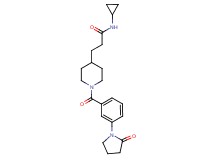 N-cyclopropyl-3-{1-[3-(2-oxo-1-pyrrolidinyl)benzoyl]-4-piperidinyl}propanamide