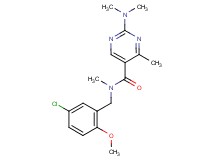 N-(5-chloro-2-methoxybenzyl)-2-(dimethylamino)-N,4-dimethyl-5-pyrimidinecarboxamide