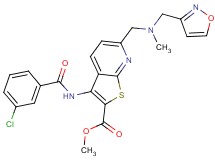 methyl 3-[(3-chlorobenzoyl)amino]-6-{[(3-isoxazolylmethyl)(methyl)amino]methyl}thieno[2,3-b]pyridine-2-carboxylate