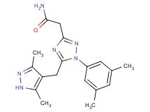 2-{1-(3,5-dimethylphenyl)-5-[(3,5-dimethyl-1H-pyrazol-4-yl)methyl]-1H-1,2,4-triazol-3-yl}acetamide