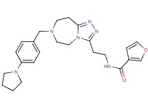 N-(2-{7-[4-(1-pyrrolidinyl)benzyl]-6,7,8,9-tetrahydro-5H-[1,2,4]triazolo[4,3-d][1,4]diazepin-3-yl}ethyl)-3-furamide