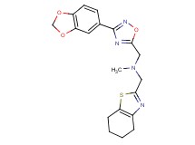 1-[3-(1,3-benzodioxol-5-yl)-1,2,4-oxadiazol-5-yl]-N-methyl-N-(4,5,6,7-tetrahydro-1,3-benzothiazol-2-ylmethyl)methanamine
