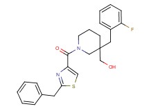 [1-[(2-benzyl-1,3-thiazol-4-yl)carbonyl]-3-(2-fluorobenzyl)-3-piperidinyl]methanol