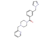 1-[3-(1H-pyrazol-1-ylmethyl)benzoyl]-4-(2-pyridinylmethyl)piperazine