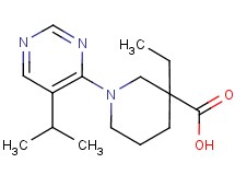 3-ethyl-1-(5-isopropyl-4-pyrimidinyl)-3-piperidinecarboxylic acid