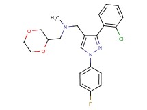 1-[3-(2-chlorophenyl)-1-(4-fluorophenyl)-1H-pyrazol-4-yl]-N-(1,4-dioxan-2-ylmethyl)-N-methylmethanamine